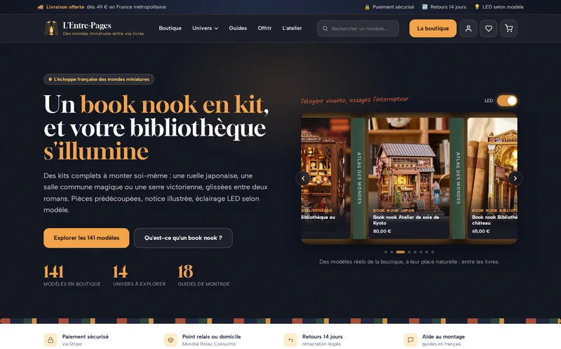 BookNook-Kit.fr, boutique de mondes miniatures à monter
