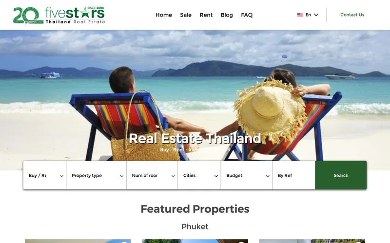 Fivestars Thailand, agence immobilière en Thaïlande